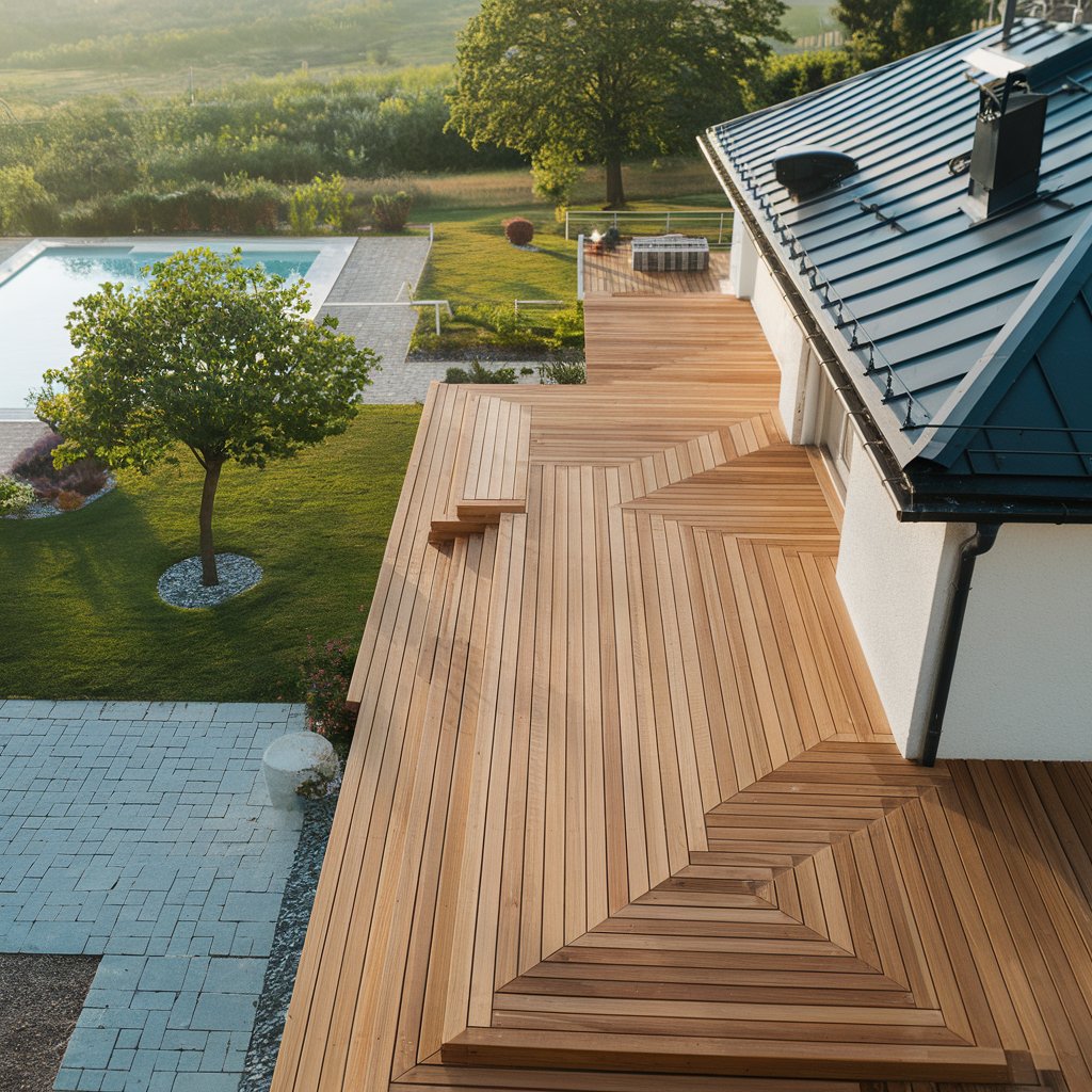 Terrasse Bois Maison Piscine